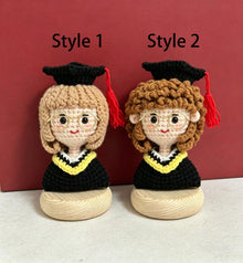 Handmade Crochet Graduation Bouquet with Graduate Doll | Personalized Graduation Gift