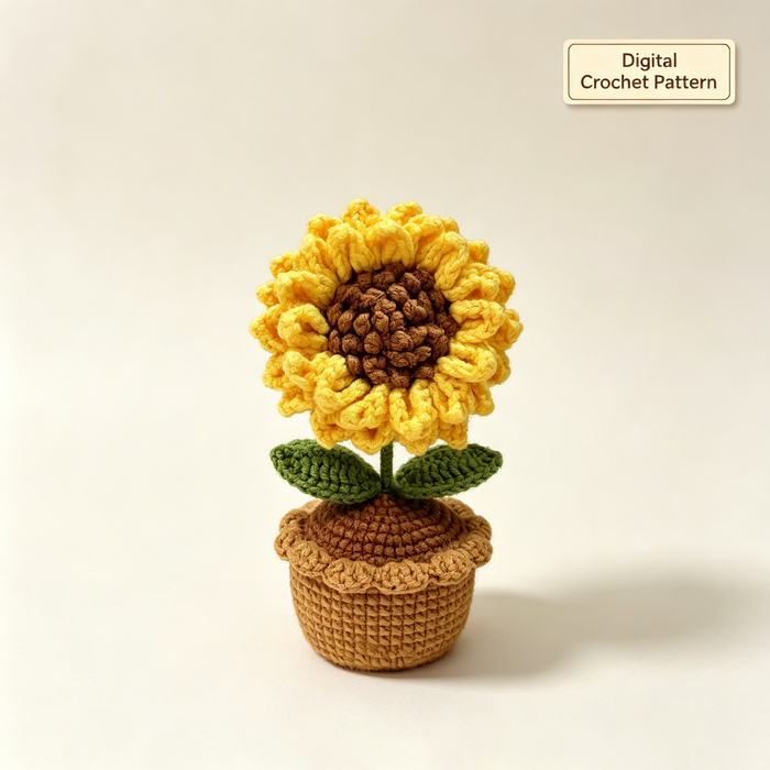 Sunflower Potted Plant Pattern