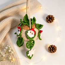 Santa Hanging Plant Ornament PDF Crochet Pattern