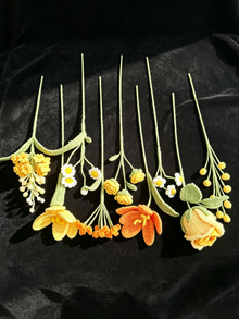 Golden Sunshine Dream – Yellow & Orange Crochet Flower Bouquet