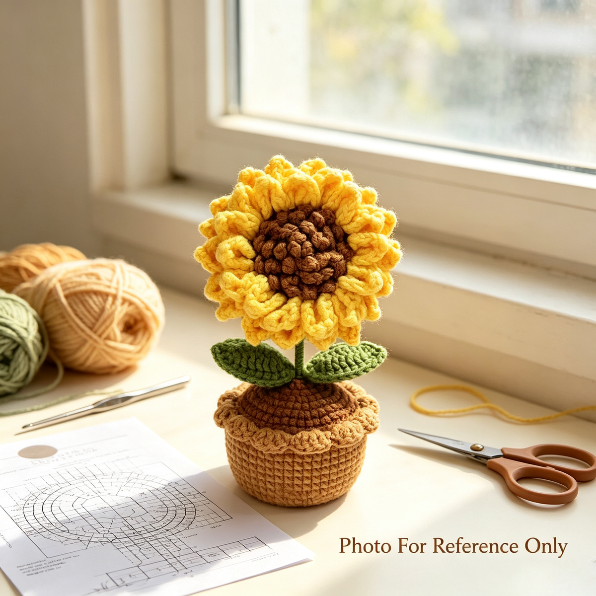 Sunflower Potted Plant Pattern