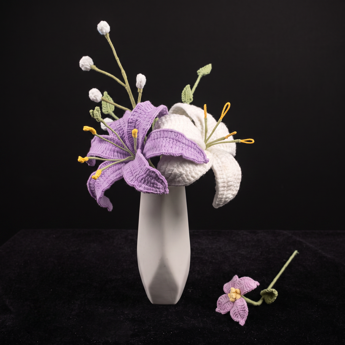 Crochet Lily, Rose & Calla Lily Bouquet