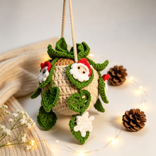 Santa Hanging Plant Ornament PDF Crochet Pattern